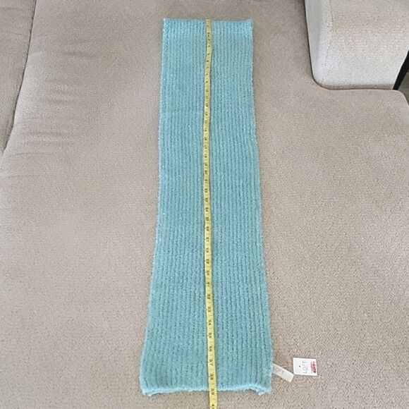 LOFT Outlet Light Turquoise Fuzzy Winter Scarf - Picture 6 of 7